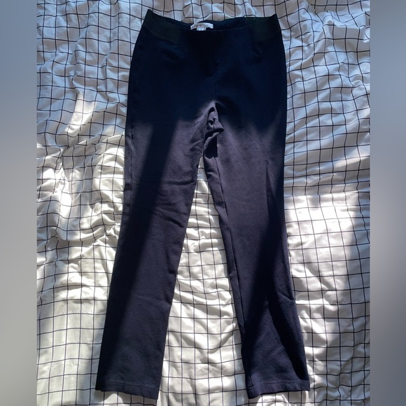 Navy Blue Cleo Pants with Elastic Waistband - Picture 3 of 7